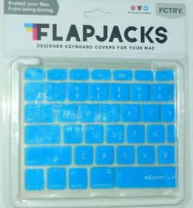 FLAPJACKS Designer Keyboard Cover for your MAC Blue MacBook Air MacBook Pro New - Picture 1 of 7