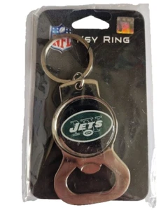 NEW YORK JETS NFL key ring super bowl american football keyring BOTTLE OPENER - Picture 1 of 1