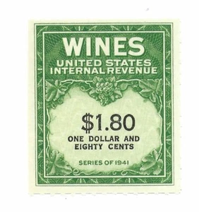 STAMP US SCOTT RE151 "Numeral $1.80 Wines" $1.80 MNH 1941 - Picture 1 of 1