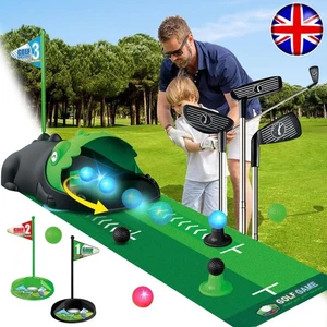 Kids Toy Golf Set with Automatic Golf Returner Led Light Up Night Golf Balls UK - Picture 1 of 13