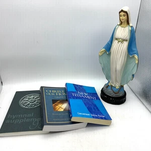Jungfrau Maria religiöse Statue mit Bibel und Gesangbuch Lot christlich orientalisch - Bild 1 von 9
