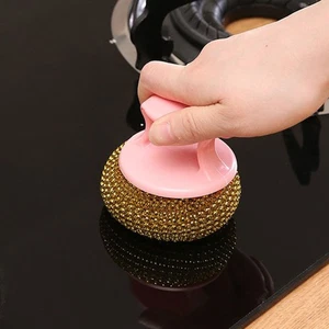 8 Pcs Outils de Gommage Nettoyage Brosse à Billes Petit Métal Cuisine Laveur - Photo 1/12