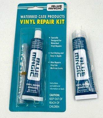 Blue Magic водяной/надувной матрас винил ремонтный комплект: быстро высыхающий клей + нашивка - Изображение 1 из 2