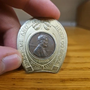 Vintage Good Luck Penny Token GOLD CLUB Sparks Nevada 1970-D Lincoln Penny - Picture 1 of 2