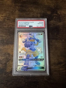 Pokemon Lucario GX Hidden Fates Full Art #SV64 PSA 10 Sun Moon 2019 Gem Mint - Bild 1 von 2