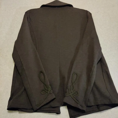 Chaps Chaquetón Mujer Talla Grande Clásico 4 Botones Negro Chaqueta Mangas Bordadas Foto 1 de 4