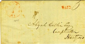 1847 DEC 3, TOLLARD CT. PAID 5 Folded Letter - Picture 1 of 1