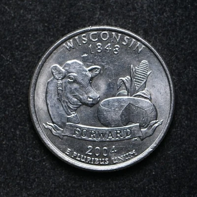 2004-D Wisconsin State Quarter Low Leaf (cn15625) - Image 1 of 2