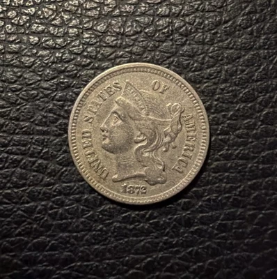 1872 Three Cent Nickel VF - US Coin - Same Day Ship - Gorgeous Lucky Coin - Image 1 of 4