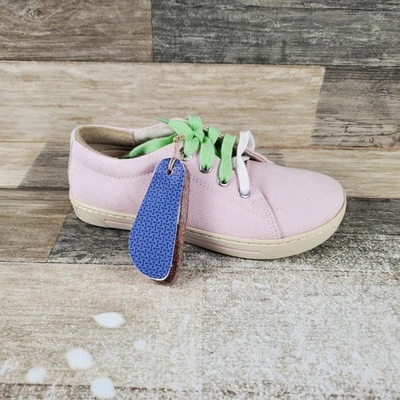 Tênis Birkenstock Arran infantil casual tamanho 12 conforto rosa branco com cadarço - Imagem 1 de 4