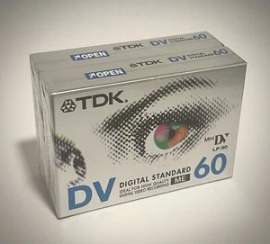 2 x TDK PREMIUM Mini DV Tapes - BRAND NEW SEALED - DVM60/90 - Picture 1 of 1
