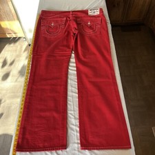 TRUE RELIGION USA MADE RED STRAIGHT RN #112790 SIZE 40 BIG AND TALL MENS JEANS