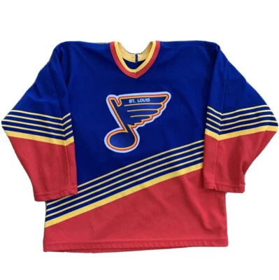 Vtg Grant Fuhr #31 St Louis Blues CCM NHL ICE Hockey JERSEY CCM BOYS L/XL - Image 1 of 4