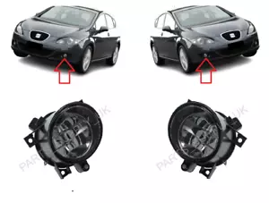 NUEVO PARA SEAT LEON 2005 - 2012 JUEGO DE PARES DE FAROS ANTINIEBLA PARACHOQUES DELANTERO - Imagen 1 de 2