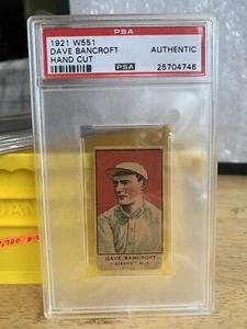 1921 W551 PSA DAVE BANCROFT a NEW YORK GIANTS AUTHENTIC - Picture 1 of 2
