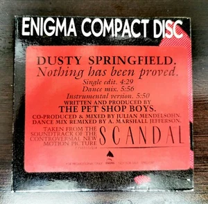 DUSTY SPRINGFIELD RARE PROMO CD SINGLE PET SHOP BOYS ENIGMA - Picture 1 of 5