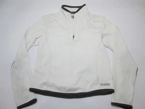 Columbia Youth Girls Size S Long Sleeve Shirt White 1/4 Zip Long Sleeve Logo - Picture 1 of 5