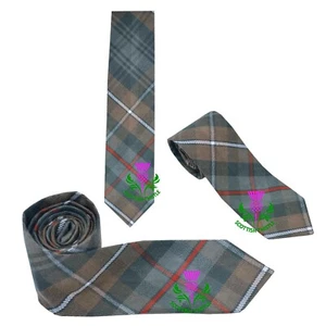 Men's  Scottish Tammy Neck Ties For Kilt Weathered Mackenzie Tartan Acrylic Wool - Picture 1 of 2