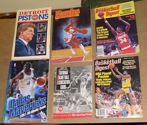 6 Basketball Publications 1962 Guide 1982 Hawks 1991 Pistons 1997 Mavericks etc. - Picture 1 of 7