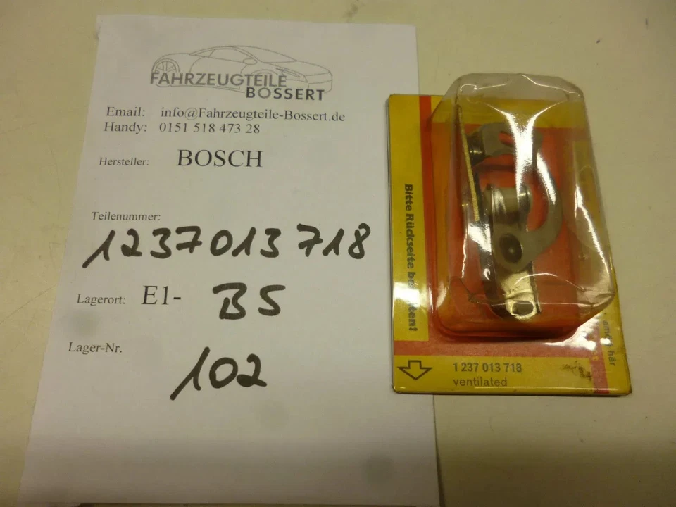Bosch Unterbrecherkontakt Kontaktsatz Citroen Dyane 3 CV Ami 6 8 Oldtimer NEU - Imagem 1 de 1