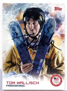 Tom Wallisch signiert handsigniert 2014 Topps Olympisches Winterauto #91 SOTSCHI - Bild 1 von 1