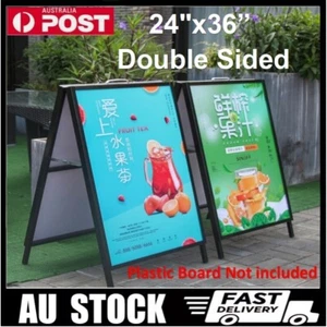 1PCS Double Sided A-Frame 60x90cm Sidewalk Plastic Poster Board Outdoor Display - Picture 1 of 8