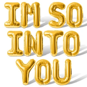 IM SO INTO YOU Letter Balloon Banner - 10 Color Options - Valentines Decorations - Picture 1 of 55