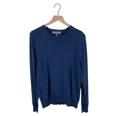 Rag & Bone Men's Lightweight Cotton Crew Neck Sweater Size Medium Navy Blue - Image 1 of 4
