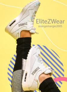 ZAPATOS ZUMBA Top Bajo ZAPATILLAS DE ENTRENAMIENTO GIMNASIO Y ENTRENAMIENTO Máximo Soporte y Brillo Plateado - Imagen 1 de 12