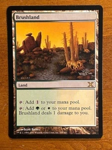 Brushland Tenth Edition Magic The Gathering Rare Land MINT - Picture 1 of 2