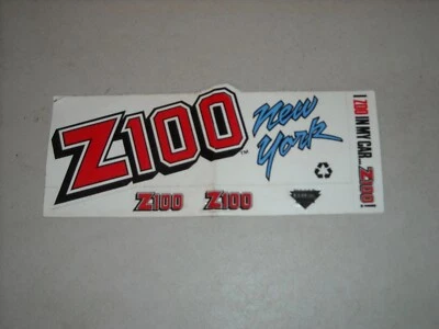 Pegatinas de colección Z100 New York City "Z100 I ZOO IN MY CAR pegatinas Bumber ¡RARAS! Foto 1 de 4