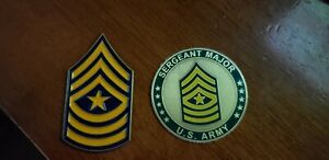 US Army Sergeant Major Challenge Coin and Metal Decal