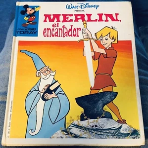 Vintage Walt Disney MERLiN El Encantador 1981 Buch HC SPANiSH gedruckt Barcelona - Bild 1 von 10