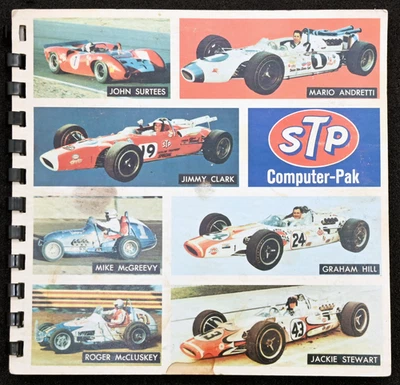 Calculadora de velocidad de vuelta STP Computer Pak 1965 rara - recuerdos de carreras de autos, Mario Foto 1 de 4