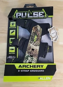 Allen Pulse Realtree Edge Lightweight Adjustable Archery 3-Strap Armguard - Picture 1 of 14
