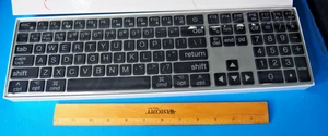 Wireless Large Print Full Size Computer Keyboard | High Contrast - Picture 1 of 5