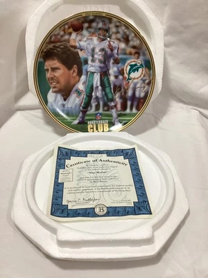 Dan Marino 1996 Miami Dolphins NFL Quarterback Club Bradford placa con certificado de autenticidad Foto 1 de 2