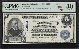 Alameda, CA $5 1902PB Fr. 602 Citizens NB Charter #10150 PMG Very Fine 30 - Picture 1 of 2