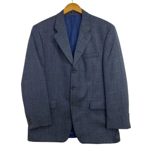 Lauren Ralph Lauren Men's Sport Coat Jacket 42R Wool Blue Three Button Blazer - Picture 1 of 13