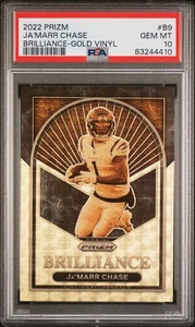 Ja'marr Chase 2022 Panini Prizm #B9 Brilliance Gold Vinyl /5 SSP PSA10 GEM MT - Bild 1 von 2