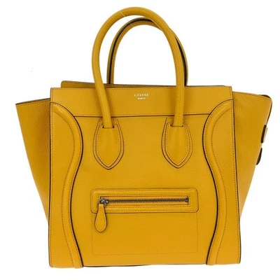 Celine Yellow Mini Luggage Tote Bag S-AT-1103 S-CU-1113 NQ00369 - Image 1 of 4