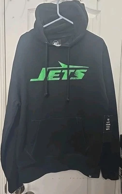 Sudadera con Capucha Marca New York Jets NFL '47 Para Hombre Talla Grande Negra NY NUEVA CON ETIQUETAS Foto 1 de 4