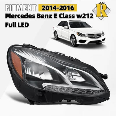 Headlight For 2014-2016 M-Benz E-Class W212 Full LED Headlamp Passenger Side RH Foto 1 de 4