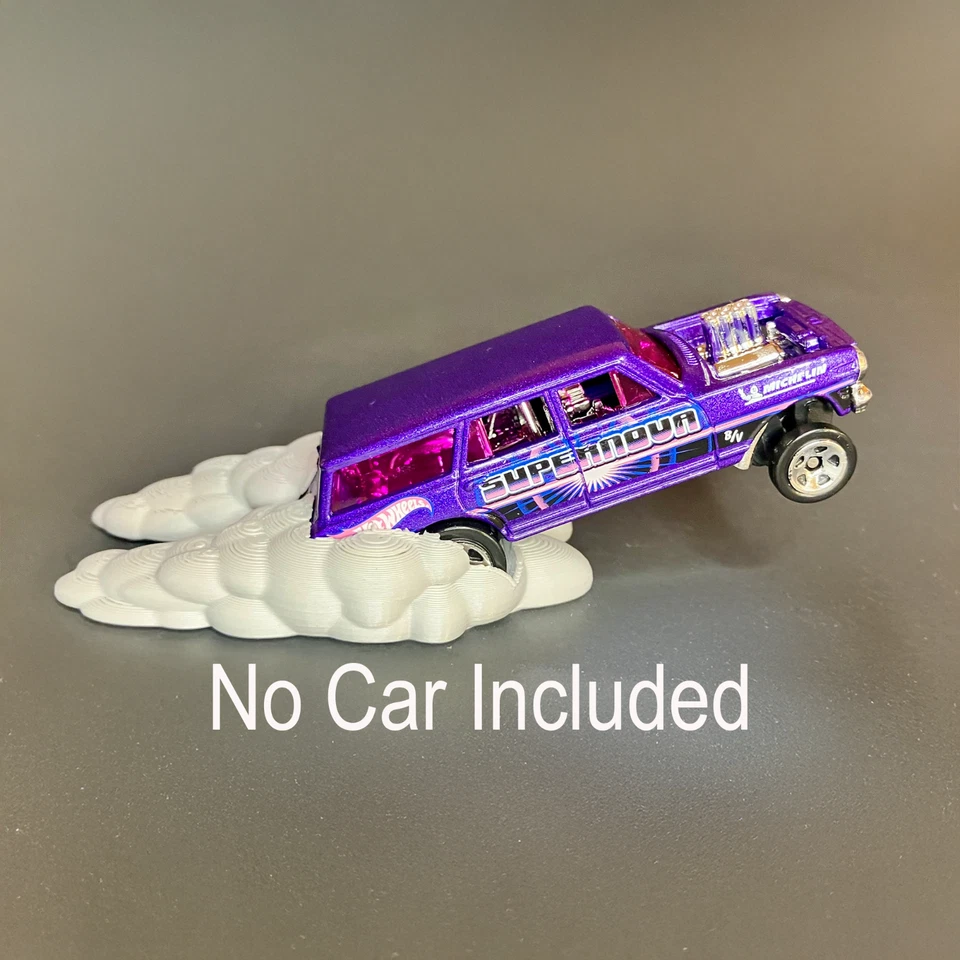 Hot Wheels 64 Chevy Nova Wagon Burnout Wheelie Estatua Gris, No Incluye Coche Foto 1 de 4