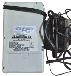 Vintage ZENITH Portable Handheld B&W Television TV UHFVHF 1985 Model BT044S! - Picture 1 of 3