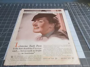 Pasta de dientes Listerine 1936 vintage, anuncio impreso de Anita Counihan (Colby) años 30 - Imagen 1 de 5