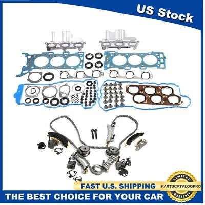 Timing Chain Kit & Head Gasket Set For Buick Enclave GMC Acadia Saturn Outlook Foto 1 de 4