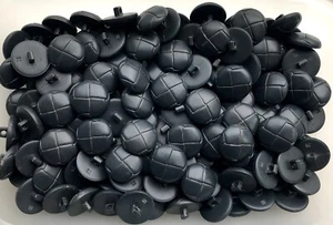 Buttons 23mm 36L Grey Leather Effect Aran Football Shank Button (FB9) - Picture 1 of 24