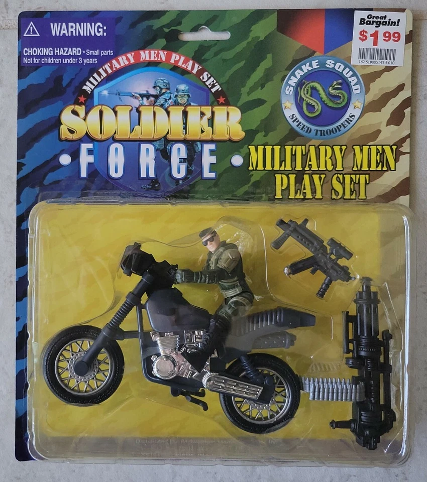 NUEVO FREEDOM FORCE MILITAR HOMBRE MOTOCICLETA MOTO JUEGO SOLDADO FUERZA FIGURA! s97 Foto 1 de 2