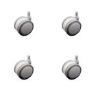 3 Inch Gray Soft Wheel Grip Ring Office Chair Casters Set of 4 SCC
